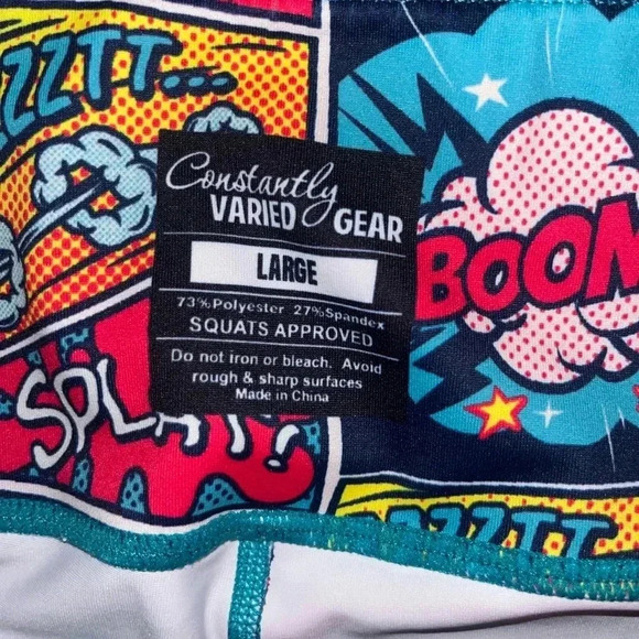 Constantly Varied Gear CVG Leggings Comic Book Strip Squats Approved - Picture 3 of 3